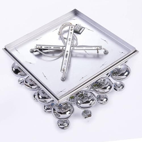 Lindby Suspension Esfera à intensité variable (Moderne) en Argent Métal e. a. pour Salon & Salle manger (à 4 lampes, G9) Luminaire Lampe Plafond Plafonnier