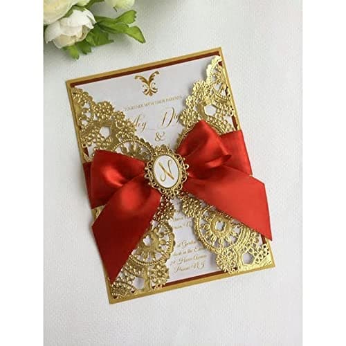 VATIN Ruban Satin 38mm x 25m Double face éclat satin Rouge Ruban décoratif pour mariage, baptême et anniversaire