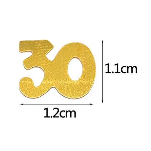 DIWULI Confettis de Table Chiffre Or 30 - Anniversaire