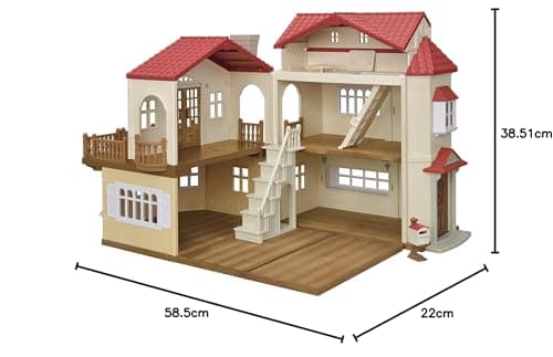 Sylvanian Families - La grande maison éclairée et sa pièce secrète - Maison avec + 10 accessoires - Plongez dans l'univers de la famille Sylvanian - Figurines miniatures - Jouet enfant 3 ans - 5716
