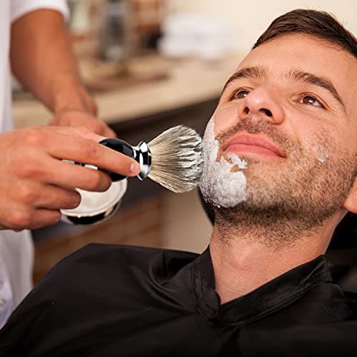 GRUTTI- Ensemble de blaireaux de rasage haut de gamme, avec porte-brosse et brosse luxueux, rasoir 3 couches pour ensemble de rasage