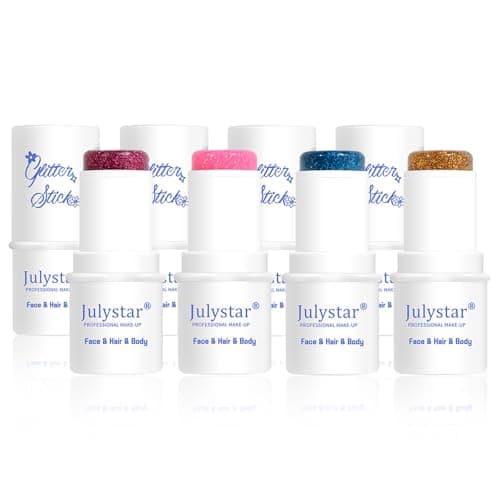 RoseFlower Bâton à Paillettes pour le Corps, Lot de 4 Body Glitter Stick, Paillettes de Sirène à Grosses Paillettes, Maquillage Pailleté pour Festival, Imperméable et Longue Durée