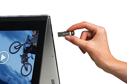 SanDisk Ultra Flair 128 Go Flash Drive, Clé USB, des vitesses allant jusqu'à 150 Mo/s, USB 3.0, Protection par mot de passe, Un boîtier en métal élégant et resistant, Argent/Noir