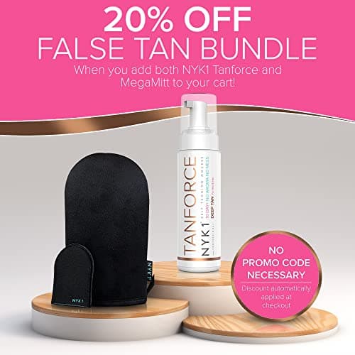 NYK1 TanForce Autobronzants Pour Le Corps Et Autobronzant Visage (250ml) Autobronzant Mousse Pour Autobronzant Corps Pour Un Naturel Auto Bronzant Femme Et Hommes - Mousse Autobronzante Sans Traces