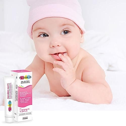 PEDIAKID | Gel de Soin Premières Dents | Apaise & Protège les Gencives | Actifs 100% d'Origine Naturelle aux extraits de Plantes: Calendula, Camomille Romaine & Clou de Girofle |Goût Neutre| Tube 15ml