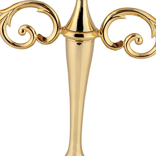 Bougeoir, Stable de Haute qualité de sécurité 3 Bras Chandelier, décoration de la Maison décoration élégante pour Table Mariage/Salle à Manger/fête Maison(Gold)