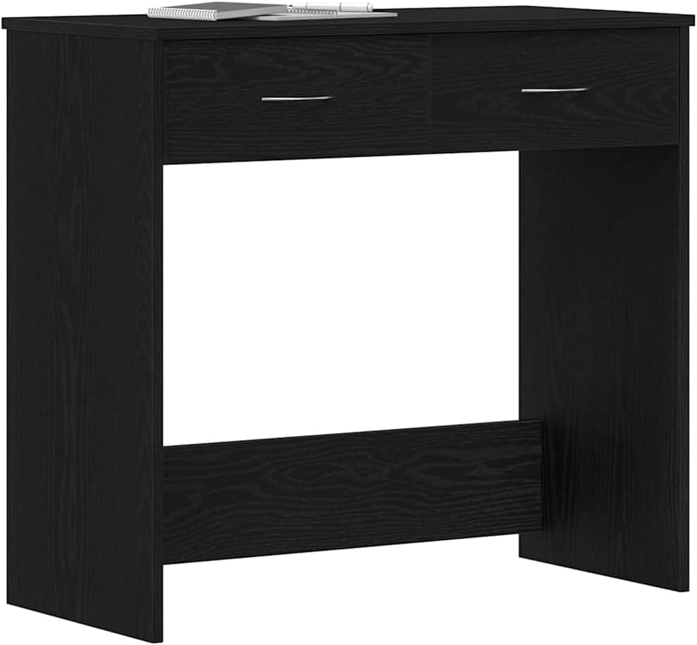 vidaXL Bureau Chêne Noir Bois d'ingénierie 80 x 40 x 75 cm
