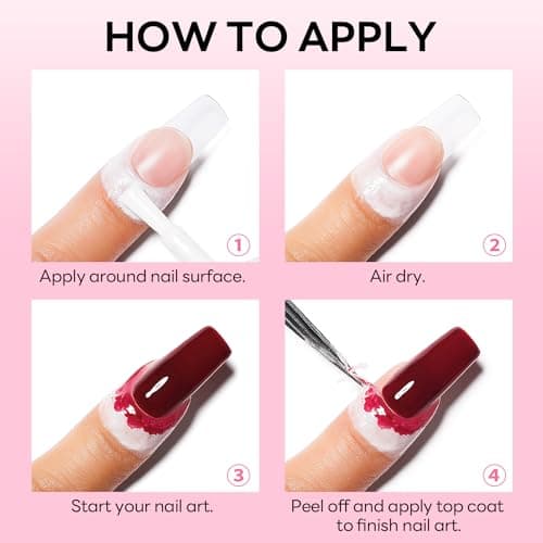 AIMEILI Liquide Latex Tape Peel Off Base Coat Correcteurs de Vernis à Ongles Protection de la Peau et des Doigts pour Nail Art Manucure Inodore 15 ML Blanc