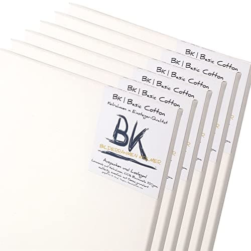 BK BILDERRAHMEN KOLMER 6 Toiles A Peindre B.K. Basic | 50x60 cm | sur Chassis, Pur Coton