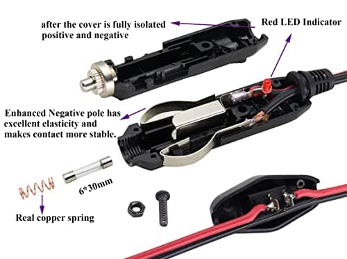 AAOTOKK Câble Allume Cigare XT60,Prise mâle Allume Cigare 16AWG 12V vers Adaptateur mâle XT60 câble de Charge Compatible avec Le câble de Charge de Batterie de Drone Freestyle FPV (3M-Male)