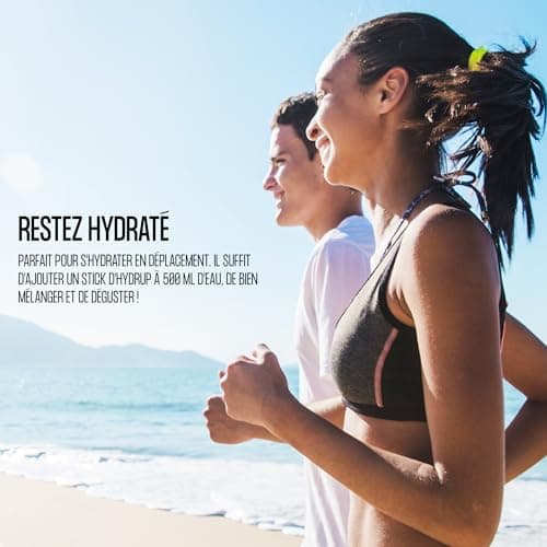 Hydrup Poudre d'Electrolytes sans Sucre, 1733 mg d'Electrolytes Hydratation, Boisson Energisante au Citron-Citron Vert, 6 Unités