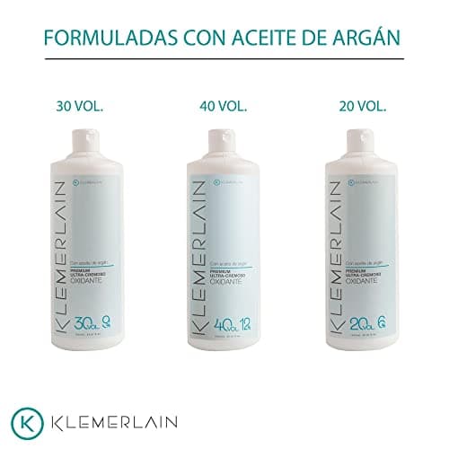 Klemerlain Crème capillaire oxygénée. Oxydant capillaire ultra-crémeux. Coloration permanente des cheveux. végétalien. Teinture pour cheveux - 1000 ml (20 vol, 6%)