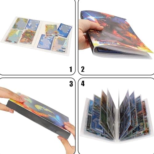 Porte Carte à Collectionner, Classeur Carte Pokemon, Album de Carte, Livre de Protection Cartes, 30 Pages Capacité de 240 Cartes