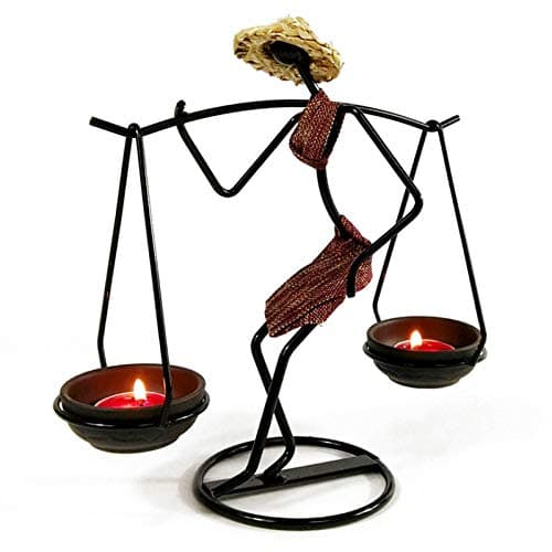 Bougeoirs De Caractère Pastoral, Bougeoirs Romantiques, Décoration De Table pour Les Filles pour Bureau Décoration 22,0 * 13,0 * 25,0 Cm,Candle05