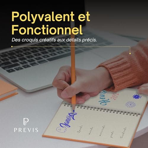 PREVIS X4 Carnet de Notes A5 Feuille Blanche 100% Recyclée - Lot de 4 Petit Cahier de Note A5 avec Anneaux - Idéal pour les Devoirs, le Travail, la Détente et le Déstressage de l'Esprit