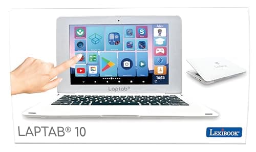 Lexibook, LAPTAB® 10, Ordinateur Portable avec écran Tactile, pour Toute la Famille, Contenu éducatif et ludique, Fonctionne sous AndroidTM, Contrôle Parental, Ultra Fin et léger, LT10FR