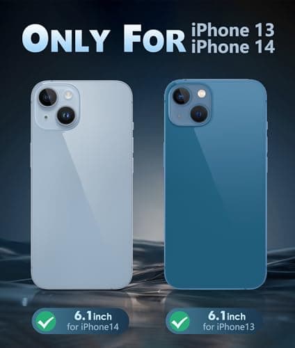 FNTCASE Coque pour iPhone 13 : iPhone 14 - Protection magnétique Militaire Contre Les Chutes - Anti-jaunissement - Coque de Protection Robuste et Durable résistante aux Chocs - 6,1"