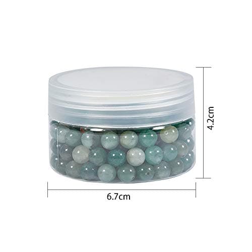 OLYCRAFT 200 pièces 8mm Perles D'Aventurine Vertes Naturelles Perle Pierre Naturelle Perles Rondes en Vrac Perles de Pierres Précieuses Pierre D'Énergie pour Bracelet Collier Fabrication