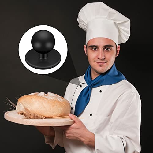 Rapidbok 100pcs Boutons de Boule de Chef, Boutons de Veste de Cuisine Noir avec Tête de 12mm de Diamètre, Boutons Ronds pour Veste de Chef, Boutons de Manteau de Chef, Boutons en Plastique de Chef
