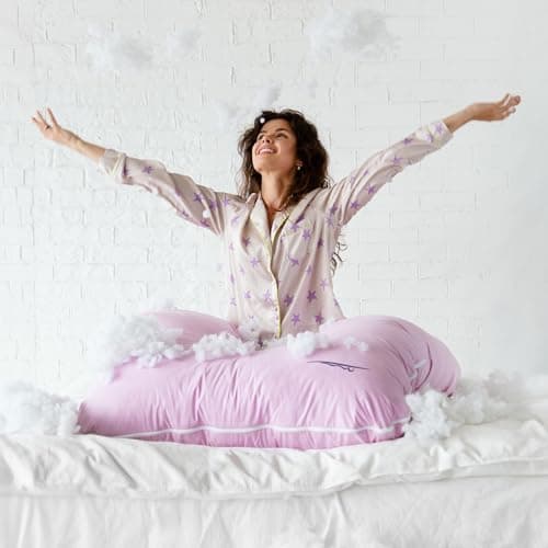 MAKOSAS Housse de Coussin Confort – Taie d'oreiller Ergonomique Douce pour Un Sommeil Confortable – Coton hypoallergénique et Respirant | Coton-Rose
