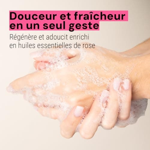 Panier des Sens - Savon de Marseille Liquide Rose - Savon Liquide Mains Hydratant - avec Huile de Coco - 97% d'Ingrédients Naturels - Savon Main Fabriqué en France - 500ml