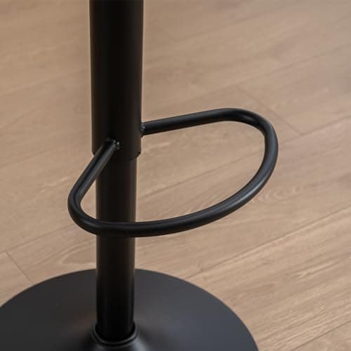 YOUNIKE Tabouret Bar Chaises Haute de Bar Assise Tabouret d'îlot Central Cuisine Siege Bar Lot de 2 Industriel Moderne Reglable Rotation Metal Pivotante Noir