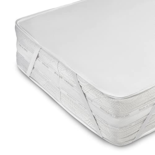 Protège Matelas 90x200 cm Alèse Impermeable en Coton Housse Matelas Protection Lit Adulte et Bebe Drap Alaise pour Incontinence Anti-Acarien Couvre-Matelas Pipi Lavable en Machine avec 4 Élastiques