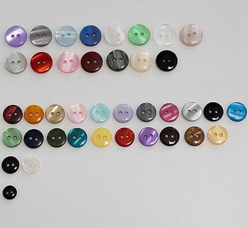 AERZETIX - C67872 - Lot de 20 Boutons à coudre ronds Ø12.5 mm à 2 trous L20 20L - couleur vert - en plastique - confection mercerie couture vêtements mode décoration