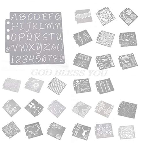 AMOYER Lettre Alphabet Pochoirs Modèle Peinture Scrapbooking Embosser Emboutissage Album Card