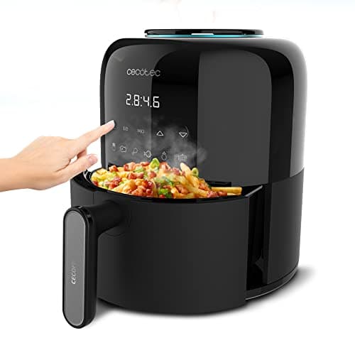 Cecotec Friteuse sans Huile Cecofry Compact 2000 Touch. 1200 W, Diététique, Numerique et Compacte, 1,9 L de Capacité, Thermostat, Temps ajustable, Technologie PerfectCook, Fonction Four