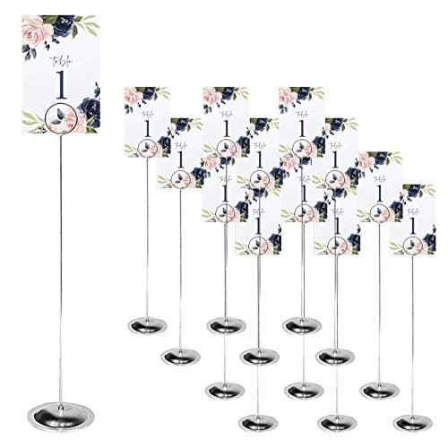 HOHIYA 30.5 cm Porte Numéro de Table Mariage Lot de 12