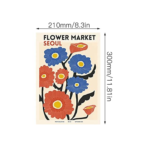 milaosk 6 Pcs Affiches Florales A4,affiche vintage Poster Vintage Affiche Matisse Images de Fleurs élégantes Poster Mural Art Prints Salon Mur Photos pour Salon Decoration Room Aesthetic (Sans Cadre)