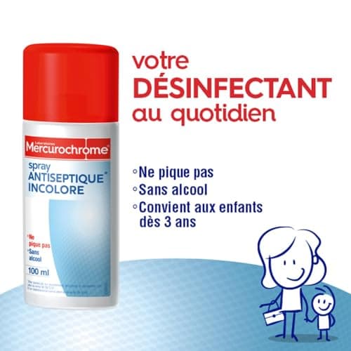 Spray antiseptique incolore Mercurochrome - 100 ml