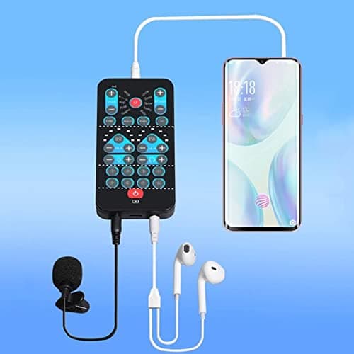 Changeur de Voix Portable, Carte Son Portable Mini Dispositif de Changement de Voix avec 8 Effets Sonores Fixes, Mini Dispositif de Changement de Voix Ghostface Changeur de Voix