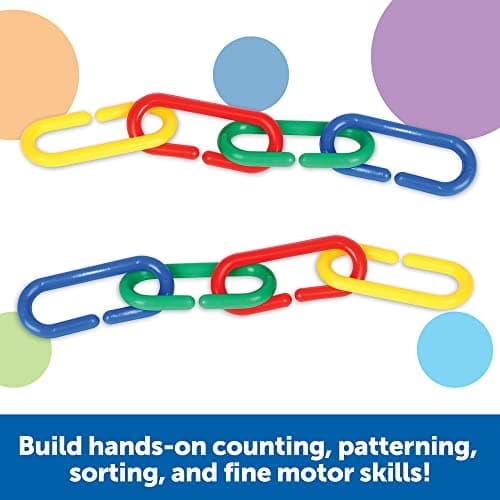 Learning Resources Attaches Link 'N' Learn - 4 couleurs (jeu de 500)