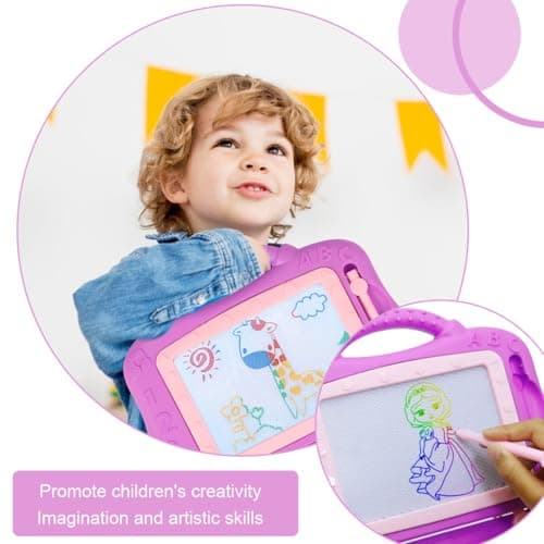 GXGM Tableau Magnetique Enfant, Enfant Tableau de Dessin Magnétique Effaçable, Cadeau Jouet Educatif pour Bambin, 1 pièce