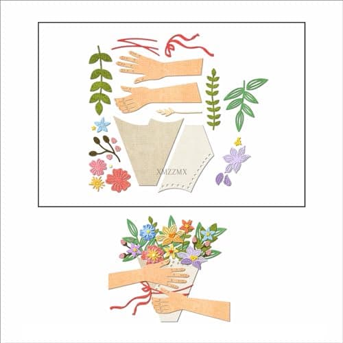 XMZZMX Matrices de découpe en métal pour la Saint-Valentin - Pour la fabrication de cartes, gaufrage en papier, pochettes de rangement, cadres photo, albums photo, scrapbooking, loisirs créatifs