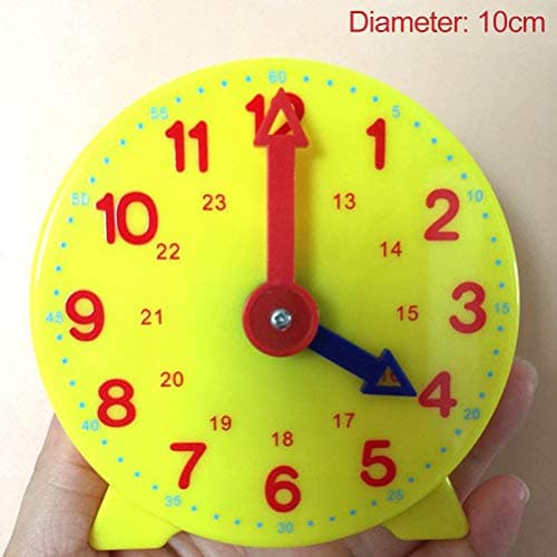 Rvtkak Horloge pédagogique pour Enfants - Réveil éducatif pour Apprendre à Lire l'heure - Réglable - Outil d'apprentissage précoce - pour Apprendre à Lire l'heure
