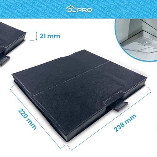 DL-pro Filtre à charbon actif pour hotte aspirante Bosch 00744075 744075 DHZ5226 Siemens LZ52251 Neff Z5131X1