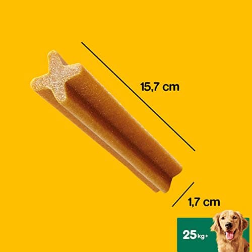 PEDIGREE DENTASTIX Sticks Dentaires pour Grand Chien +25kg - 56 Bâtonnets à Mâcher (Lot de 8 Sachets de 7 Friandises) - Hygiène Bucco-dentaire, Scientifiquement Prouvé, Nettoyage au Quotidien