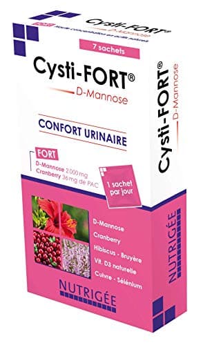 NUTRIGÉE - Cysti-Fort - Confort Urinaire - Empêche l'adhésion des Bactéries, Facilite Leur Élimination, Régule Le Système Immunitaire - 7 Sachets - Programme de 7 Jours - Fabriqué en France