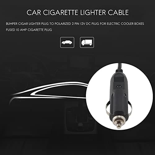 Gokelomg 2 m 12 V glacière réfrigérateur allume-cigare 2 broches câble de charge