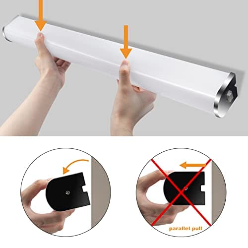 ENUOTEK Lampe de Meuble Applique Murale Miroir de Salle de Bain LED 15W avec Interrupteur IP44 Etanche 230V Haute Luminosité 1400Lm Blanc Neutre Éclairage 4000K Pas Dimmable