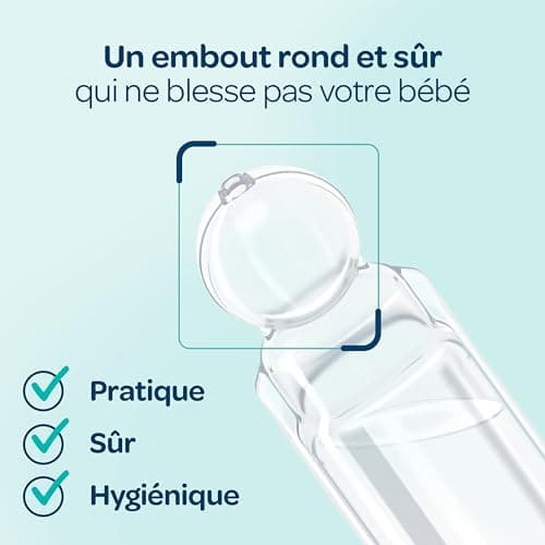 BIOLANE - Lot de 3 Sérum Physiologique - Bébé - Nettoie le nez et les yeux - Dès la naissance - Embout rond sécurité - 90 Unidoses - Fabriqué en France