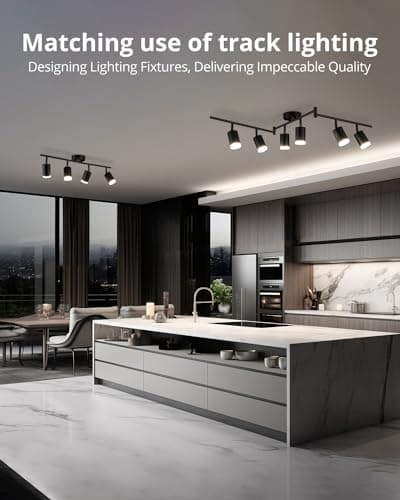 Bojim Plafonnier 4 Spots Orientables, GU10 Plafonnier Spots Pivotants, Moderne Spot de Plafond Noir Mat Luminaire Plafonnier pour Cuisine Couloir Salon Chambre Coucher, Sans Ampoule