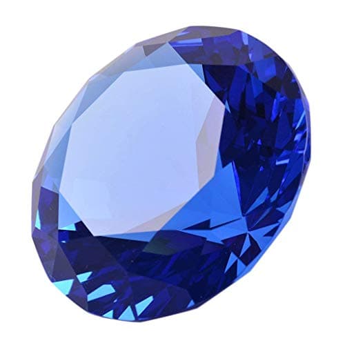 Longwin Presse-papier 60 mm de largeur Cristal Diamant Décoration pour la maison Couleur unie, bleu