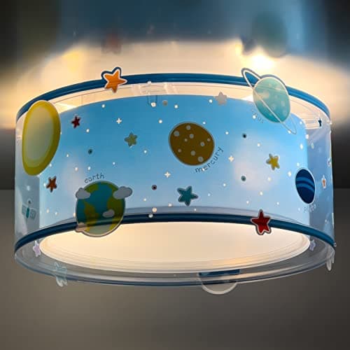 Dalber Plafonnier enfant Planets planètes système solaire Bleu, 41346, E27
