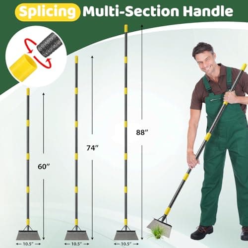 Pelle Jardinage, Outillage de Jardin Pelle de Nettoyage Multifonctionnelle de 165 cm avec Poignée d'extension en Acier Inoxydable, Grattoir à Percussion, pour Espace Extérieur, Maison, Ferme