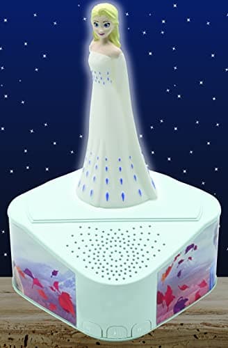Lexibook Enceinte Frozen, Figurine Lumineuse, Bluetooth 5.0, Port USB Type C, BTD80FZ, Bleu et/ou Blanc