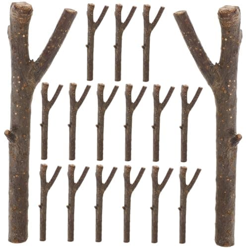 VILLCASE 20 Pièces Pièces De Bois Flotté Bâtons De Bois Accessoires De Bricolage Bâtons De Brindilles Bâtons De Bûches De Bois Bricolage Artisanat Matériel Bâtons De Bois Naturel De